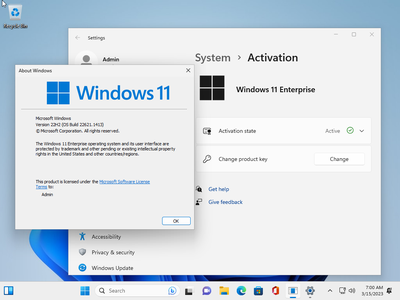 Windows 11 Enterprise 22H2 Build 22621.1413 (No TPM Required) Preactivated Multilingual March 2023