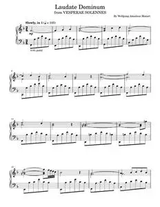 Laudate Dominum - Wolfgang Amadeus Mozart (Piano Vocal)