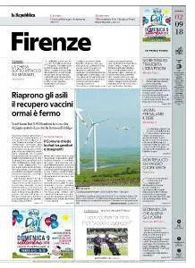 la Repubblica Firenze - 2 Settembre 2018