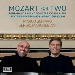 Marco Schiavo - Mozart for Two - Sonata for Piano 4 Hands K. 497, Variations K. 501, Fantasia K. 594, Sonata K. 357 (2023)