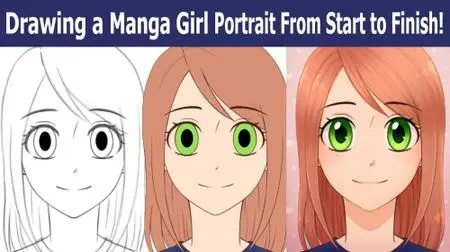 Drawing a Manga Girl Portrait From Start to Finish in ibis Paint X