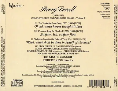 Robert King, The King's Consort - Henry Purcell: Odes & Welcome Songs, Vol. 7 - Yorkshire Feast Song (1992)