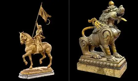Jeanne D Arc Paris and Brass Lion w3 LOD - Nepal Heritage