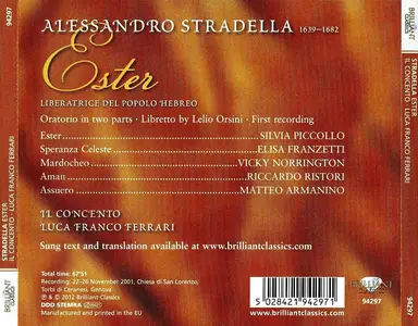 Luca Franco Ferrari, Il Concerto - Alessandro Stradella: Ester (2012)