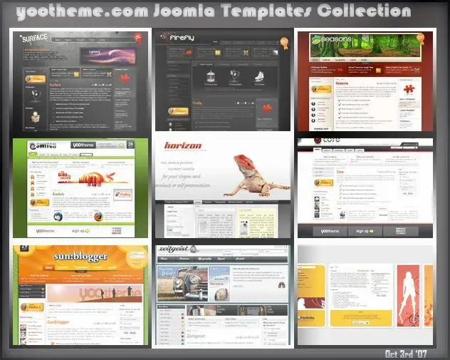 yootheme all Joomla templates + modules (Oct 3rd '07)