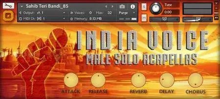 Bollywood Sounds India Voice Male Solo Acapellas KONTAKT