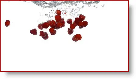 Footage - Raspberries Splashing into Water