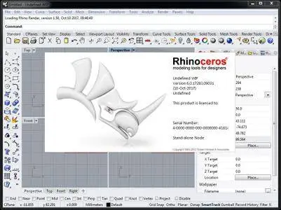 Rhino 6 WIP version 6.0.17283.09031