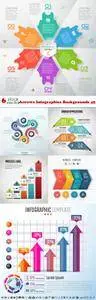 Vectors - Arrows Infographics Backgrounds 45