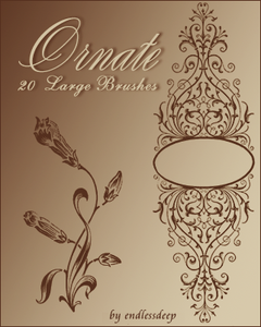 Ornate Large Brushes for Adobe Photoshop