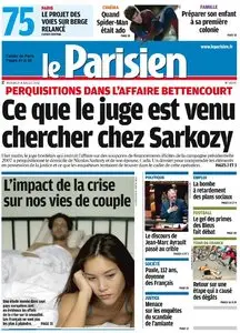 Le Parisien + Cahier Paris du Mercredi 4 Juillet 2012