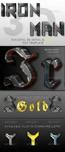 GraphicRiver Iron Man 3D Text Template