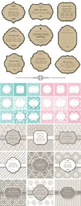Vintage Frames & Backgrounds Vector