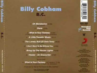 Billy Cobham - B.C. (1979) {Wounded Bird}