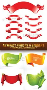 Abstract Ribbons & Banners