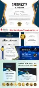 Vectors - Blue Certificate Templates Set 12