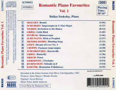 Balazs Szokolay - Romantic Piano Favourites Vol. 1 (1995)