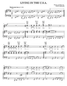 Living In The U.S.A. - Steve Miller Band (Piano-Vocal-Guitar)