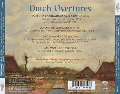 Jac van Steen, Netherlands Radio Symphony Orchestra - Dutch Overtures: Van Bree, Verhulst, Wagenaar, Van Gilse (2024)