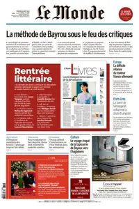 Le Monde du Vendredi 29 Août 2025