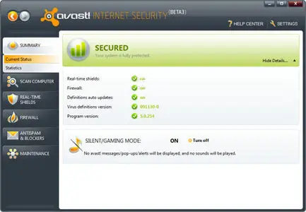 avast! Internet Security 5.0.332 Beta
