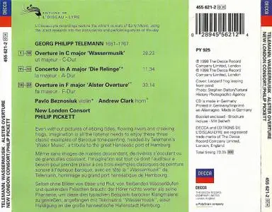 Philip Pickett, New London Consort - Georg Philipp Telemann: Water Music; Alster Overture; "The Frogs" Concerto (1998)