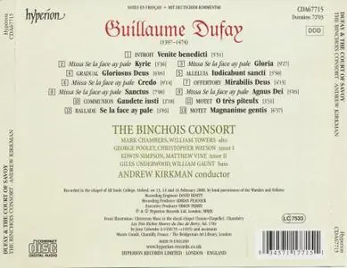 Guillaume Dufay (c1400-1474) - Music for the Court of Savoy - The Binchois Consort, Andrew Kirkman (2009) {Hyperion CDA67715}