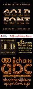 Vectors - Golden Alphabets Set 22