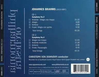 Philharmonia Orchestra, Christoph von Dohnányi - Brahms: Symphony No. 2 & Symphony No. 4 (2008)
