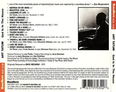 Art Tatum - God Is In The House (1973) [Remastered 1998]