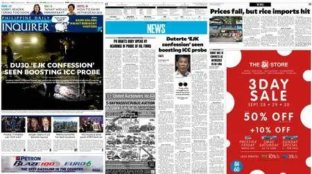 Philippine Daily Inquirer – September 29, 2018