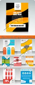 Design business layout for magazine or brochure vector 12