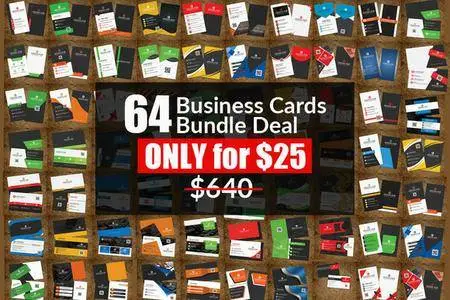 CreativeMarket - 64 Business Card Templates Bundle