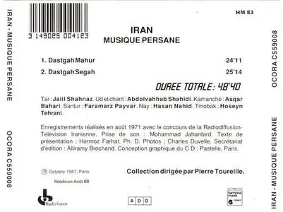 Iran : Musique persane (1971)
