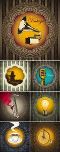 Vintage Objects Vector