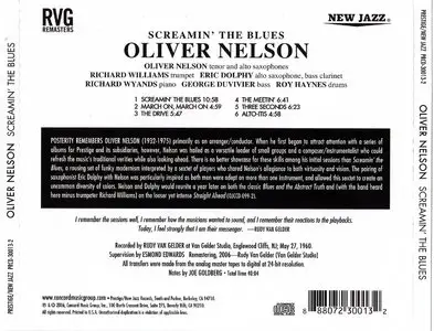 Oliver Nelson - Screamin' The Blues (1960) {2006 Prestige Rudy Van Gelder Remaster}