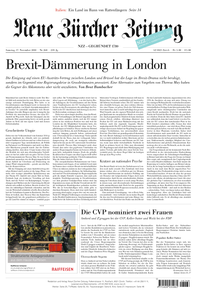 Neue Zürcher Zeitung – 17 November 2018