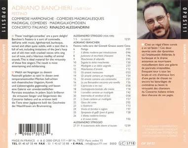 Rinaldo Alessandrini, Concerto Italiano - Banchieri: Il Festino del Giovedì Grasso; Striggio: La Caccia (2000)