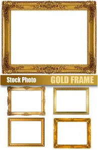 UHQ Stock Photo - Gold Frame