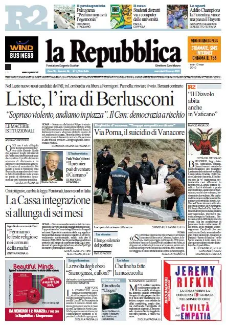 La Repubblica (10-03-10)