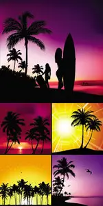 Tropical Backgrounds Vector