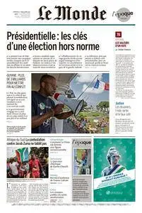 Le Monde du Dimanche 23 et Lundi 24 Avril 2017
