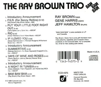 Ray Brown Trio - Bam Bam Bam