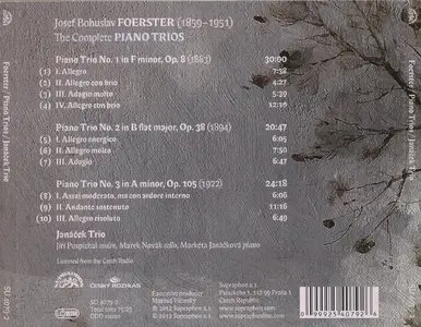 Josef Bohuslav Foerster - The Complete Piano Trios (2012) {Supraphon}