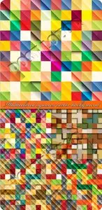 Multicolored squares vector background