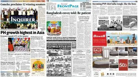 Philippine Daily Inquirer – May 20, 2016
