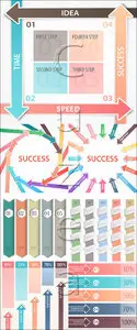 Vector - Infographic color arrows collection