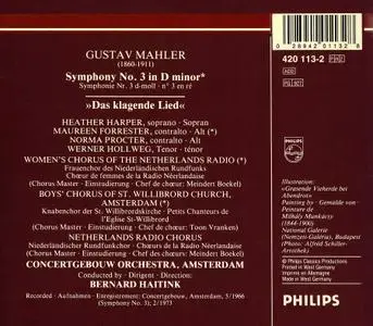 Bernard Haitink, Concertgebouw Orchestra, Amsterdam - Mahler: Symphony No. 3, Das Klagende Lied (2006)