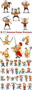 Vectors - Cartoon Funny Warriors