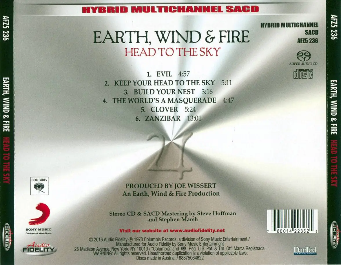 Earth, Wind & Fire - Head to the Sky (1973) [Audio Fidelity